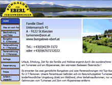 Tablet Screenshot of bungalows-eberl.at